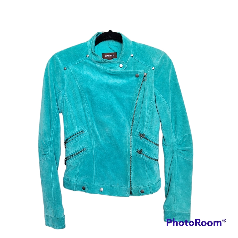 Danier Leather Suede Moto Jacket Y2K